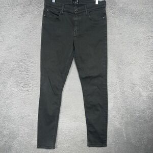 Mother x Freja The Muse Games Jeans Women's Sz 32 Dark Grey Stretch Skinny Denim